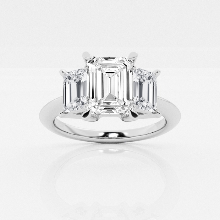 Badgley Mischka 3 ctw Emerald Lab Grown Diamond  Engagement Ring